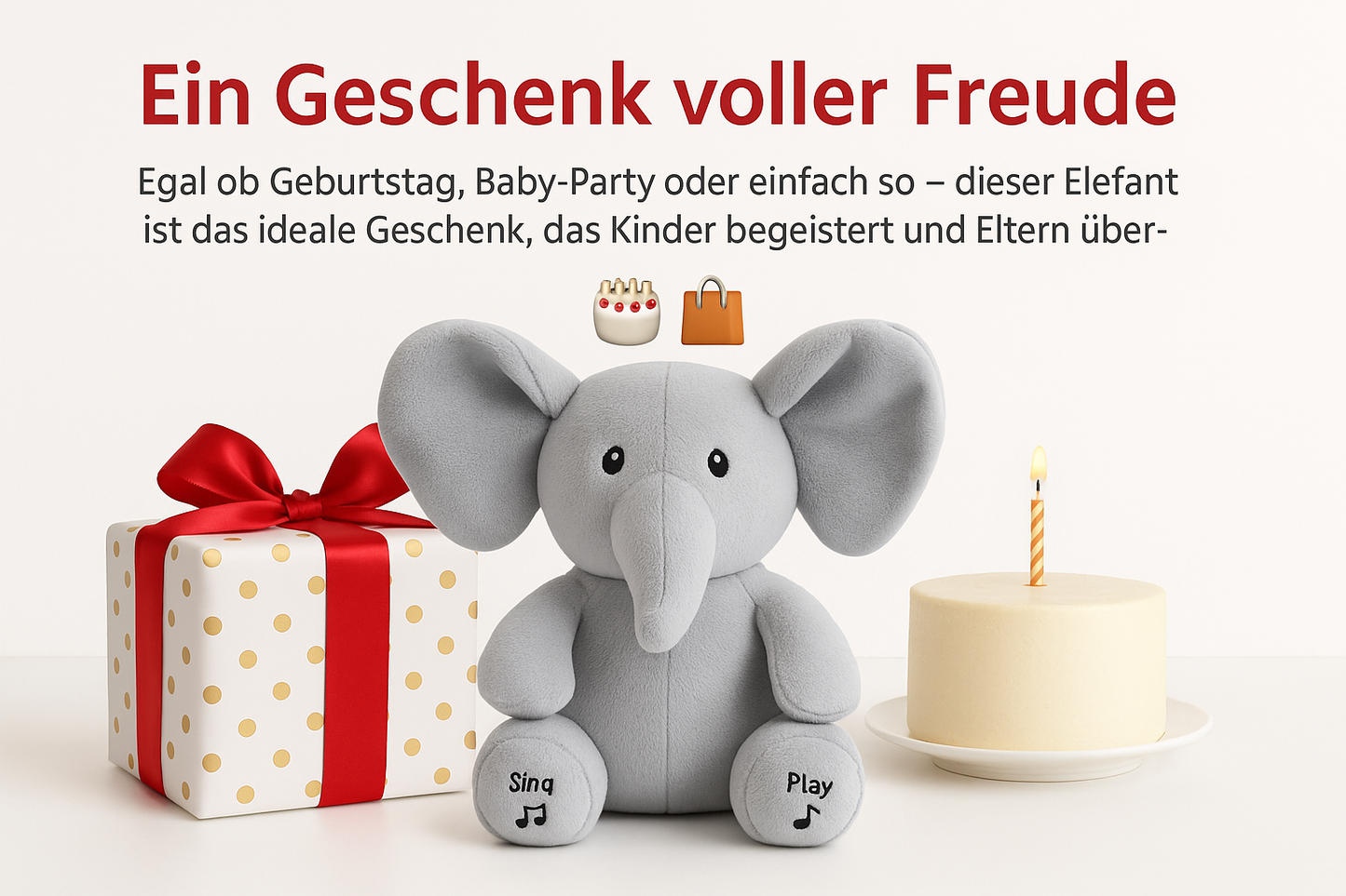 🧸 Singender Elefant - Peek a Boo
