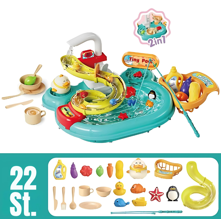 Kinder Spielzeug Set – Küche und Angeln in einem