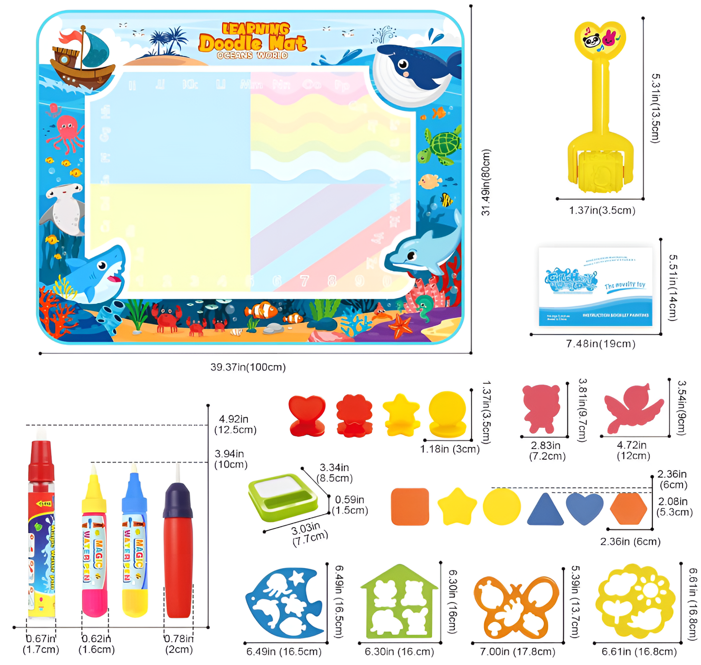 Wasser-Doodle-Matte - Malbrett für Kinder