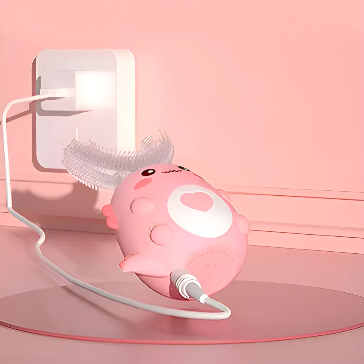 Elektrische U-förmige Kinderzahnbürste mit LED