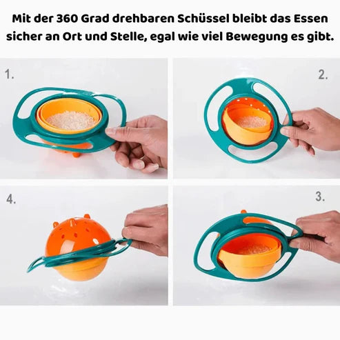 Drehende Babysnackschüssel - 360 Grad Auslaufsicher